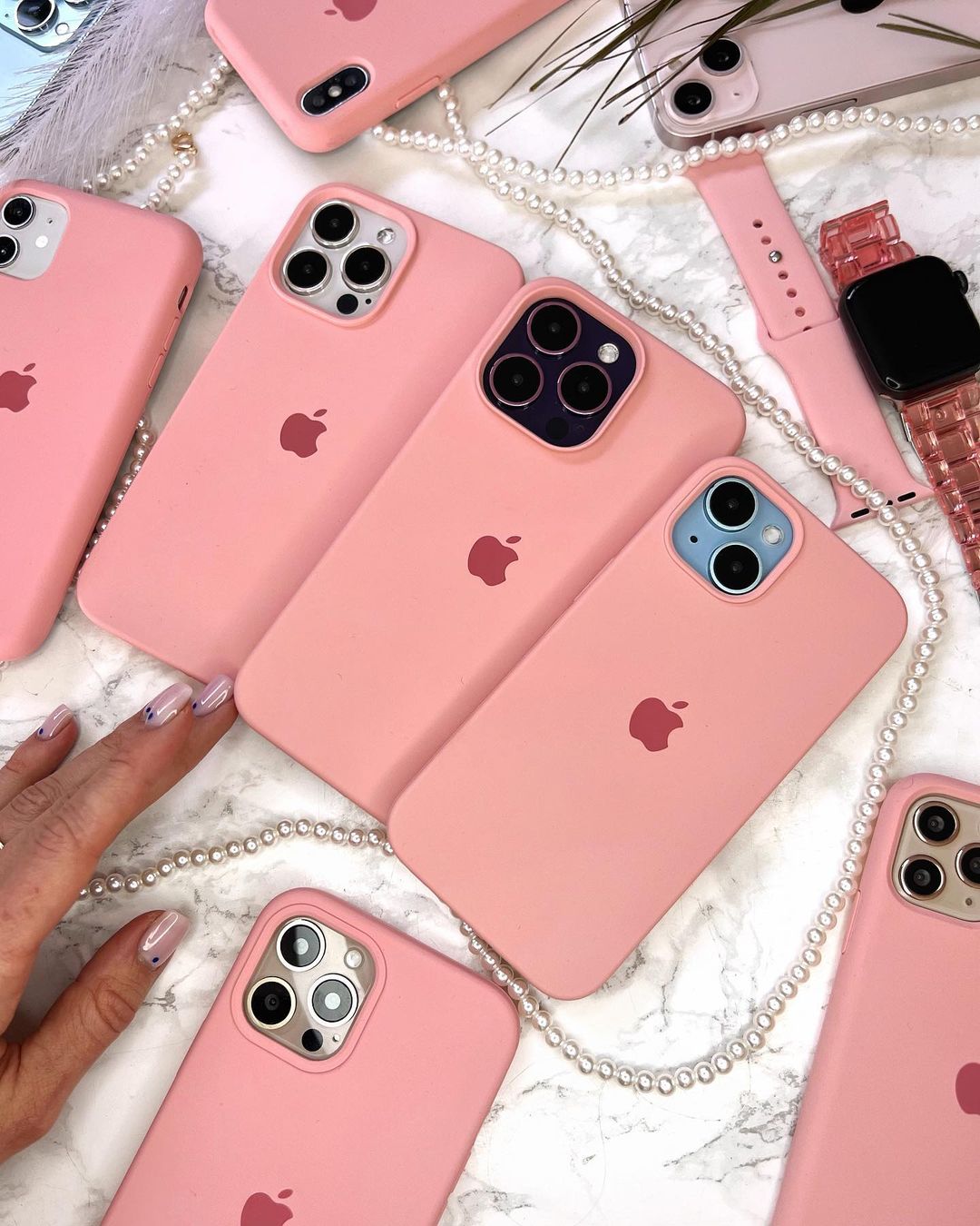 iPhone Silicone Case (Pink) – 360° Protection, Non-Slip Grip, Slim Design