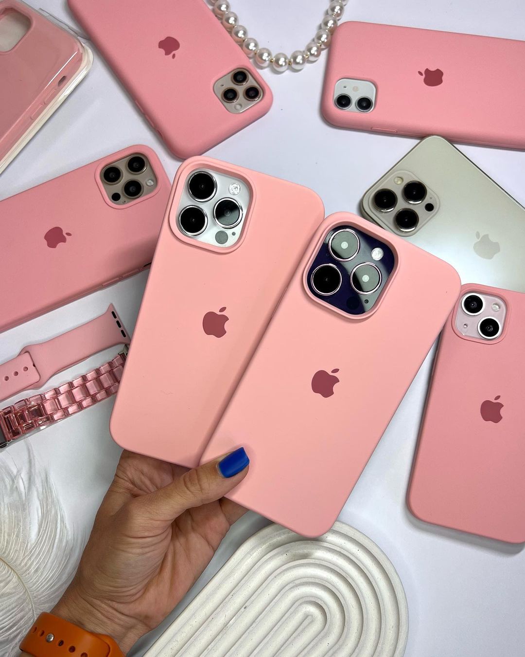 iPhone Silicone Case (Pink) – 360° Protection, Non-Slip Grip, Slim Design