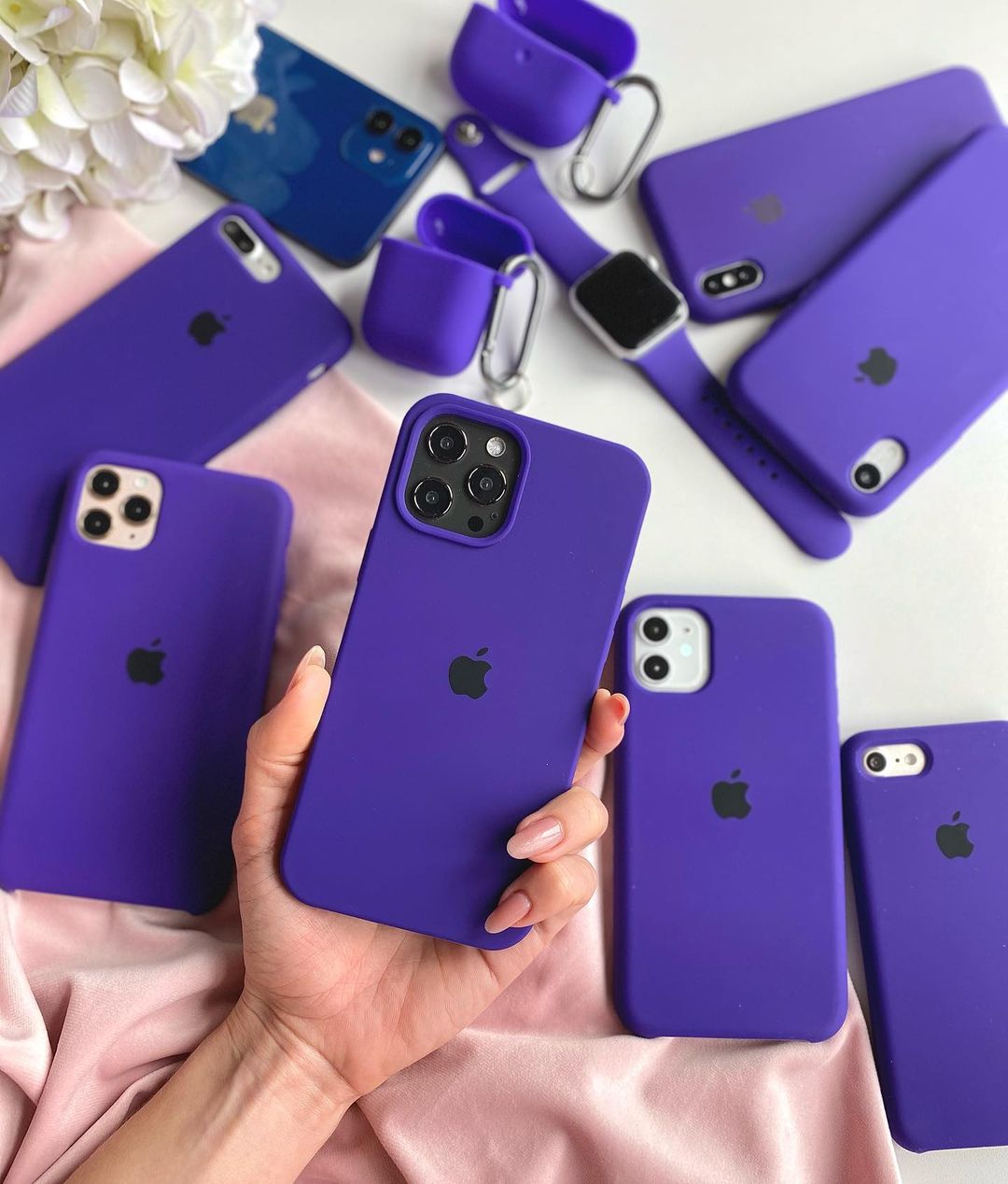 Dark Purple iPhone Silicone Case – Bold, Sleek Design with 360° Protection