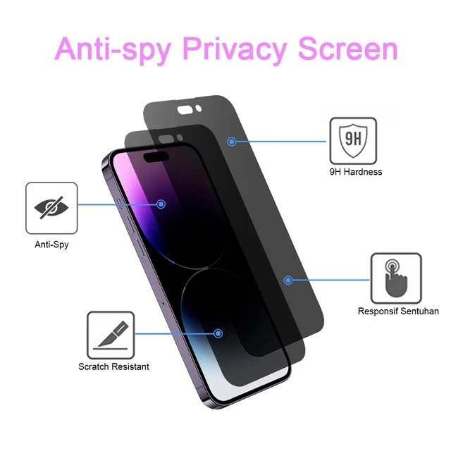 Privacy Screen Guard for iPhone – Anti-Spy, Scratch Resistant, Edge-to-Edge Protection