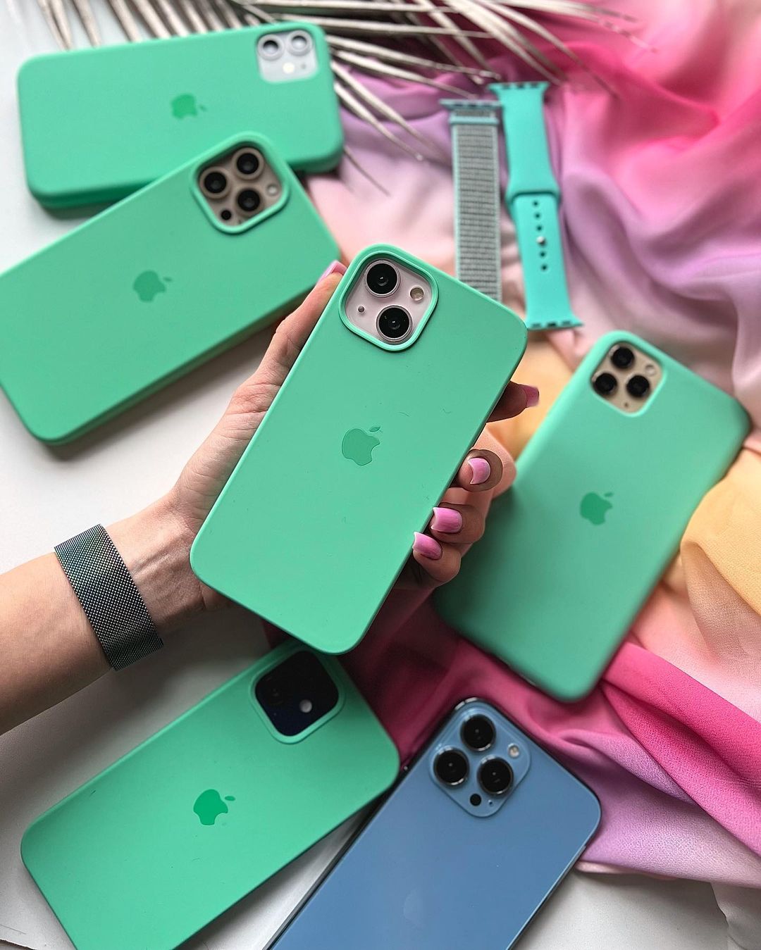 Rehmannia Green iPhone Silicone Case – Unique, Slim Design with 360° Protection