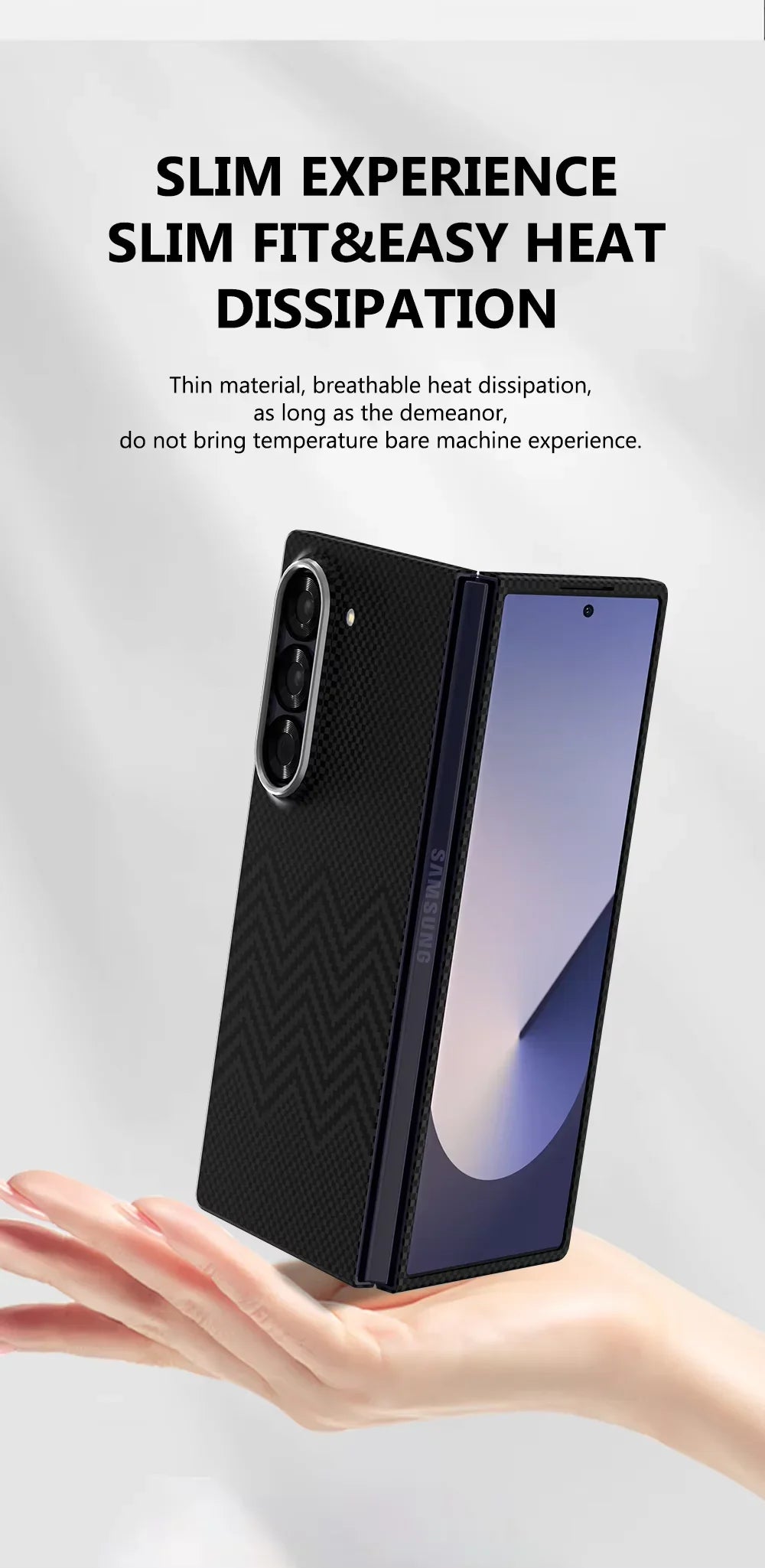 SLIVA Black M Wave 100% Original Carbon Case Sleek Protection | Carbon Fiber Strength | Precision Fit