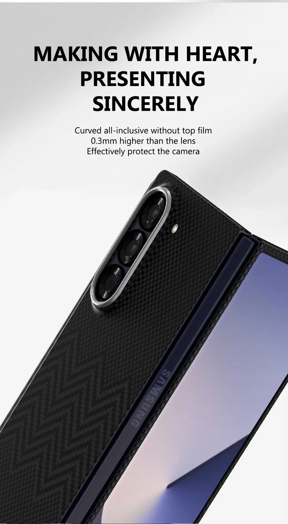 SLIVA Black M Wave 100% Original Carbon Case Sleek Protection | Carbon Fiber Strength | Precision Fit