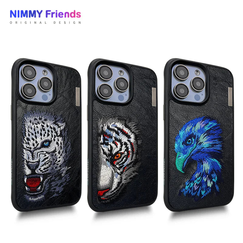 Nimmy Dazzle Fierce Embroidery Case – Reflective 3D Design with Shock Protection