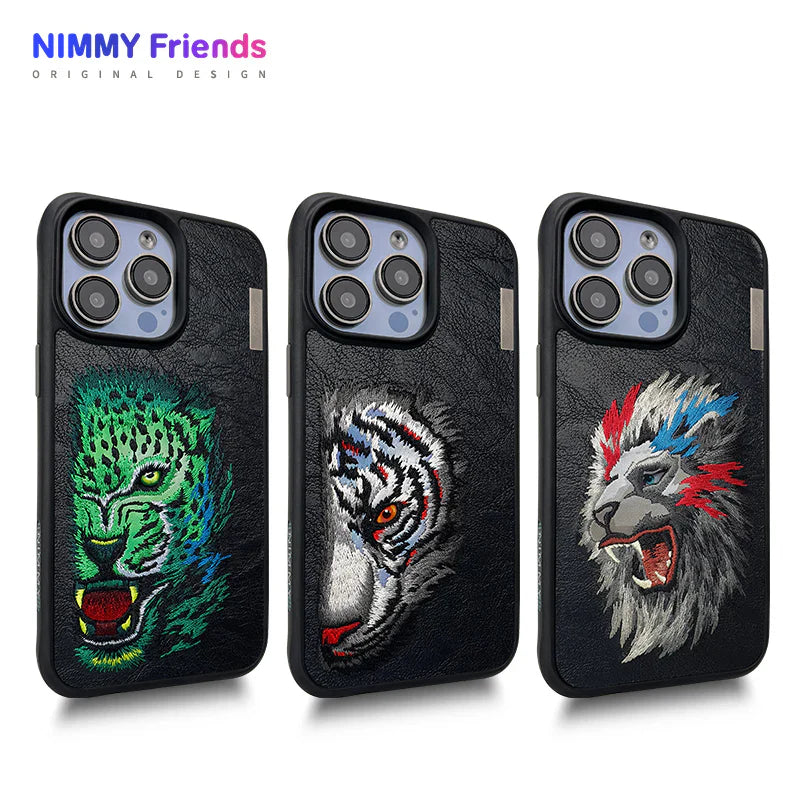 Nimmy Dazzle Fierce Embroidery Case – Reflective 3D Design with Shock Protection