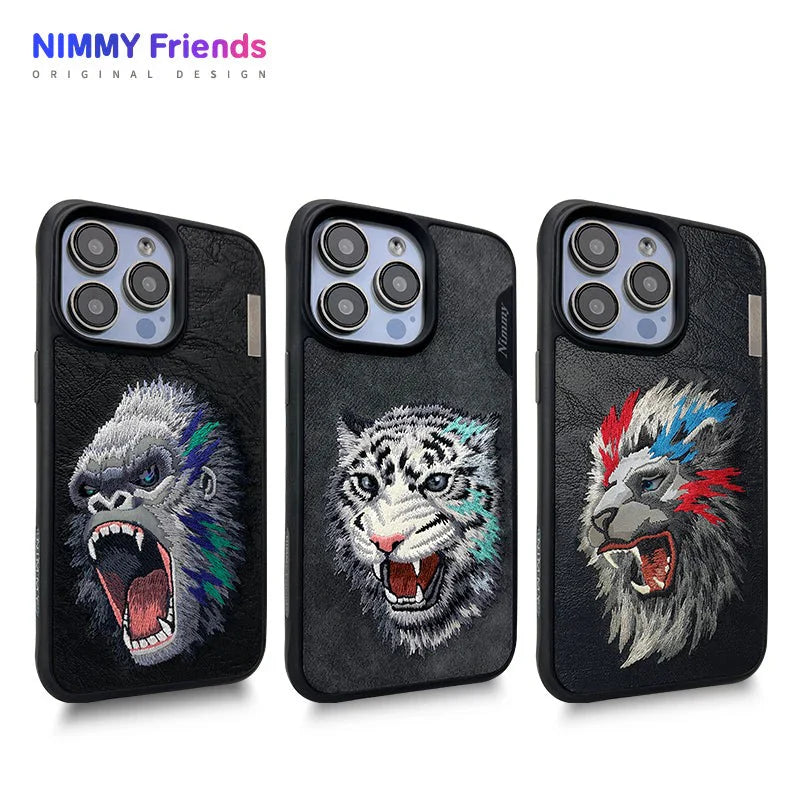 Nimmy Dazzle Fierce Embroidery Case – Reflective 3D Design with Shock Protection