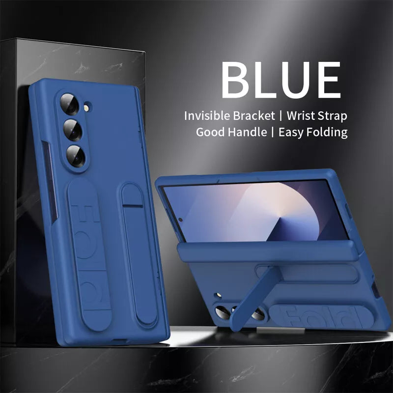 Samsung Galaxy Z Fold Wristband Strap Case with Stand Dual Function | Stylish Protection | Ultimate Convenience