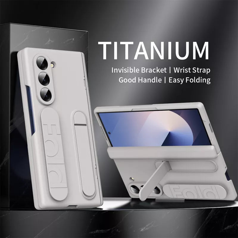 Samsung Galaxy Z Fold Wristband Strap Case with Stand Dual Function | Stylish Protection | Ultimate Convenience