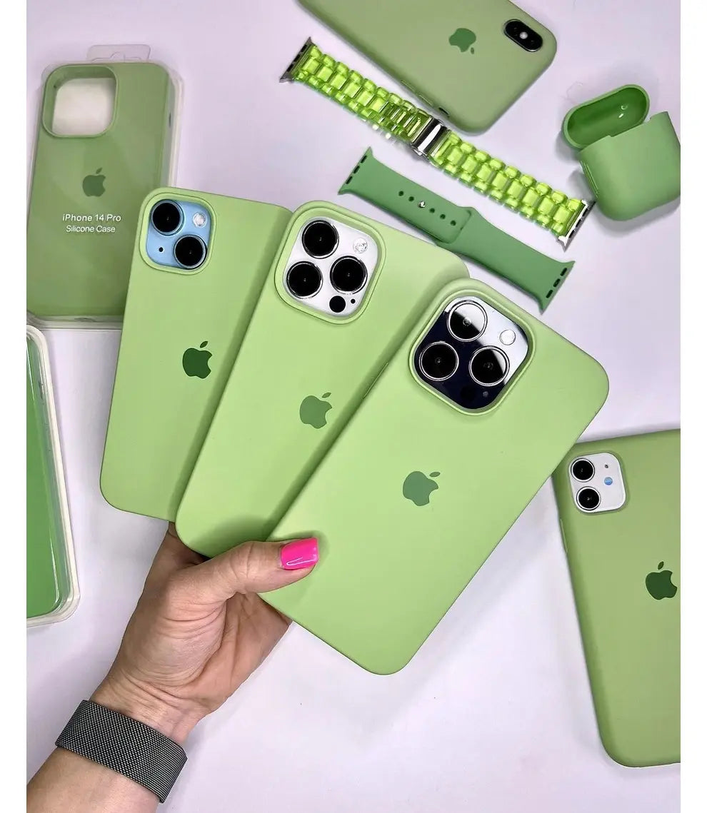 iPhone Silicone Case (Mint Green) – 360° Protection, Non-Slip Grip, and Slim Design