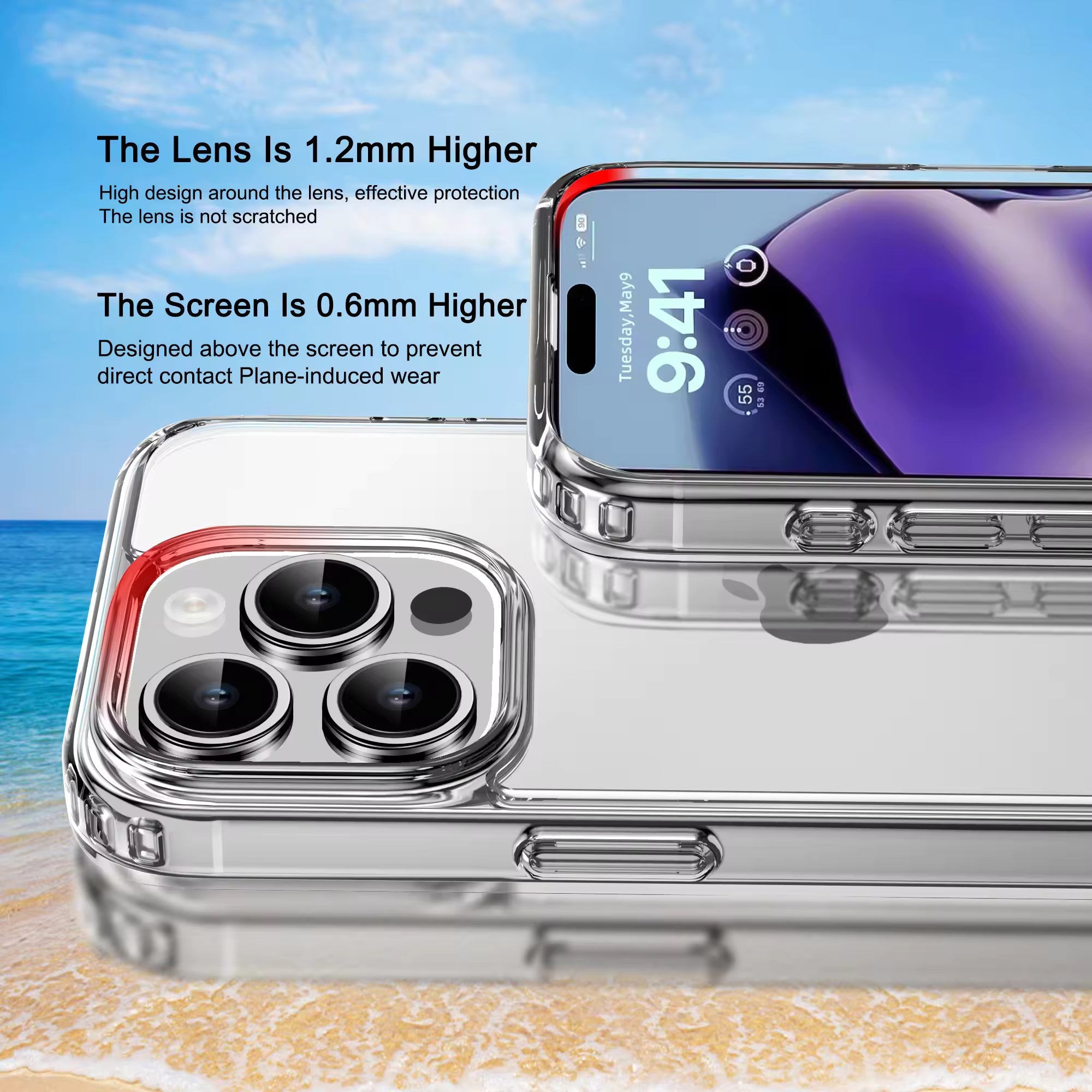 Space Hard Clear iPhone Case – Crystal Clear, Durable Back with Sleek 360° Protection