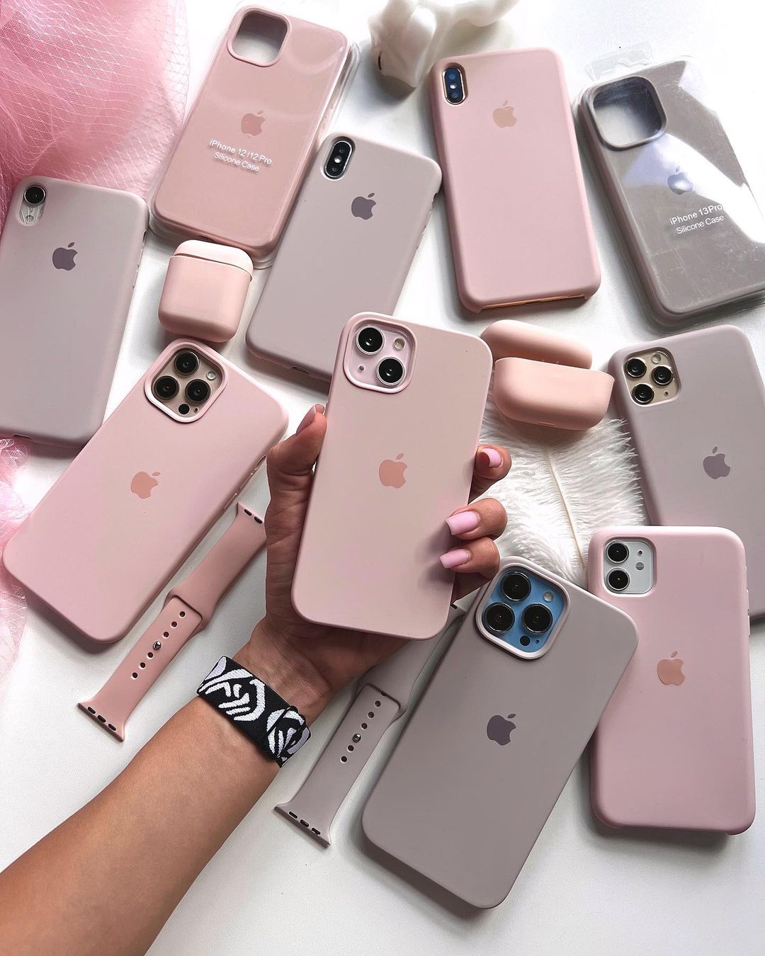 Pink Sand iPhone Silicone Case – 360° Protection, Non-Slip Grip & Slim Design