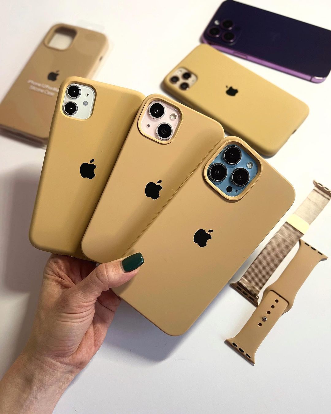 Golden iPhone Silicone Case – Premium, Sleek Design with 360° Protection