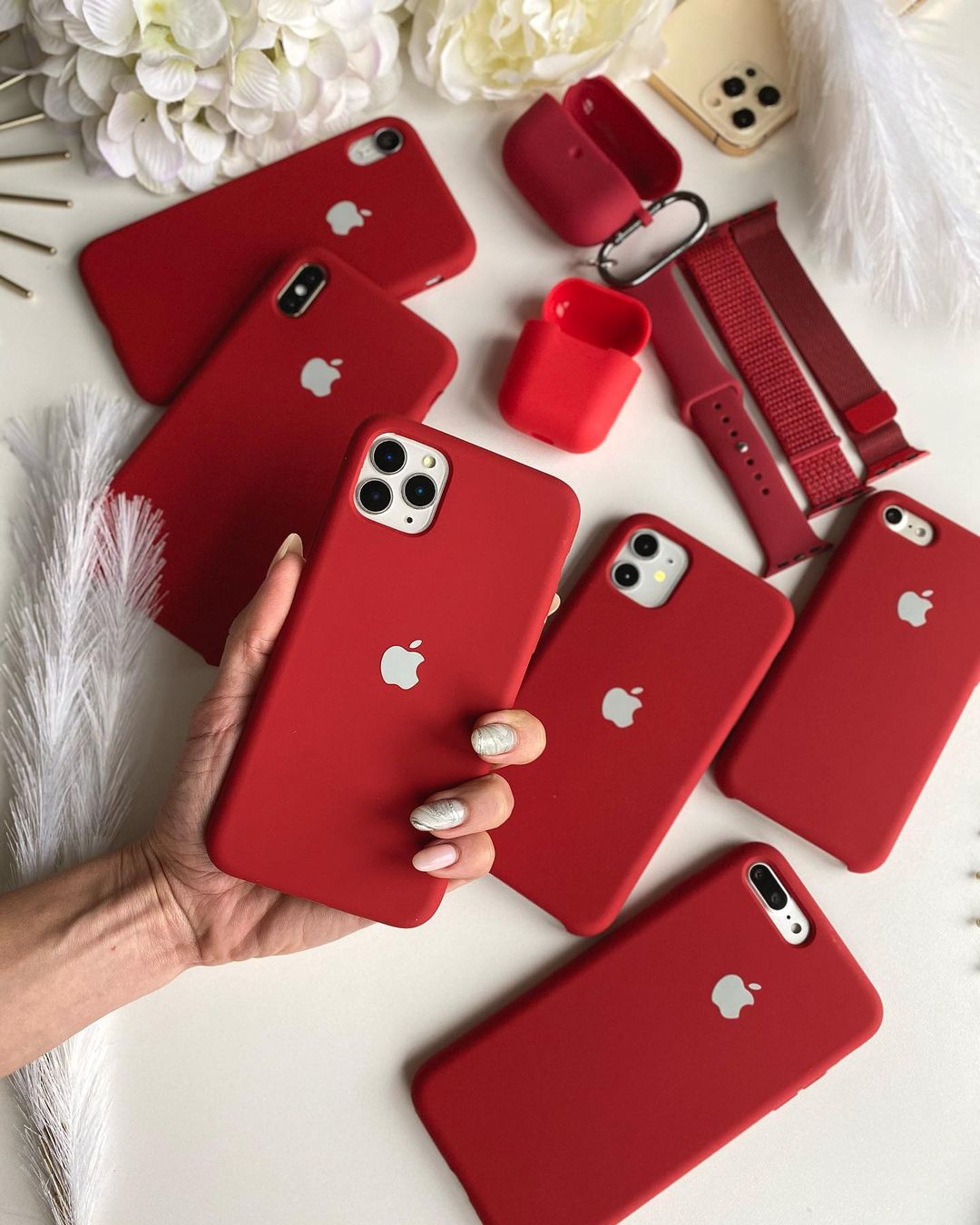 Derby Red iPhone Silicone Case – Bold, Sleek Design with 360° Protection