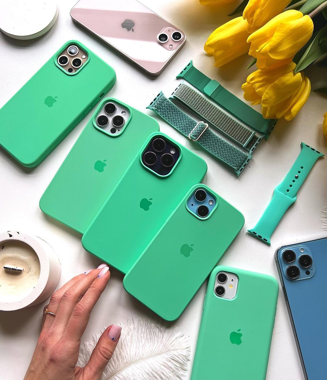 Rehmannia Green iPhone Silicone Case – Unique, Slim Design with 360° Protection