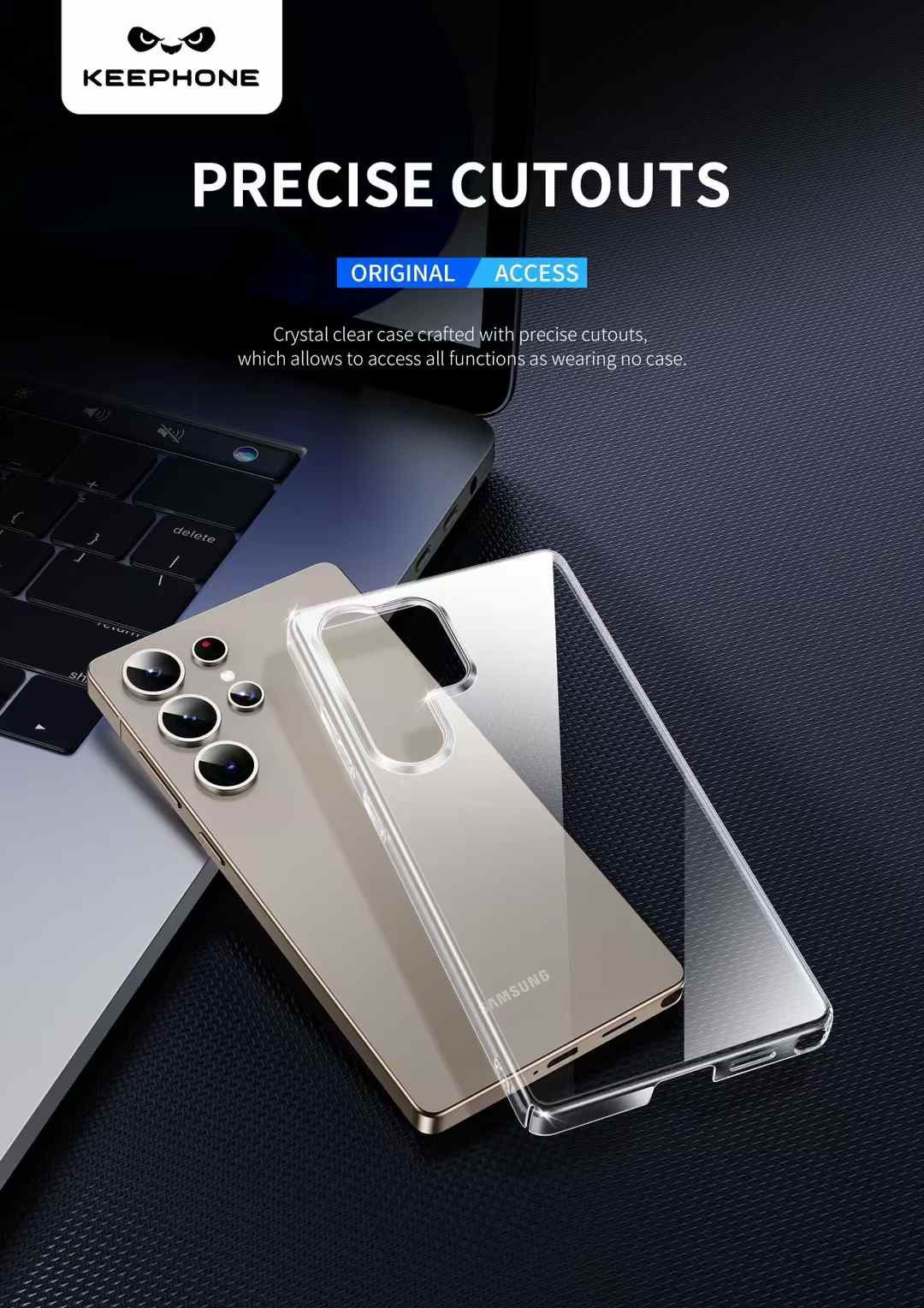 KEEPHONE Crystal Clear Case – For Galaxy S25 | S25 Plus | S25 Ultra HD Clarity | Military-Grade Protection | Perfect Fit