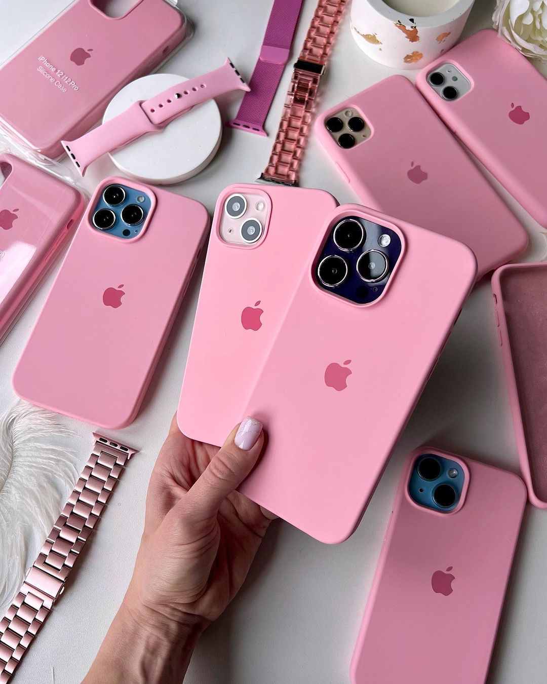 Rose Pink iPhone Silicone Case – Soft, Sleek & Durable Silicone Protection