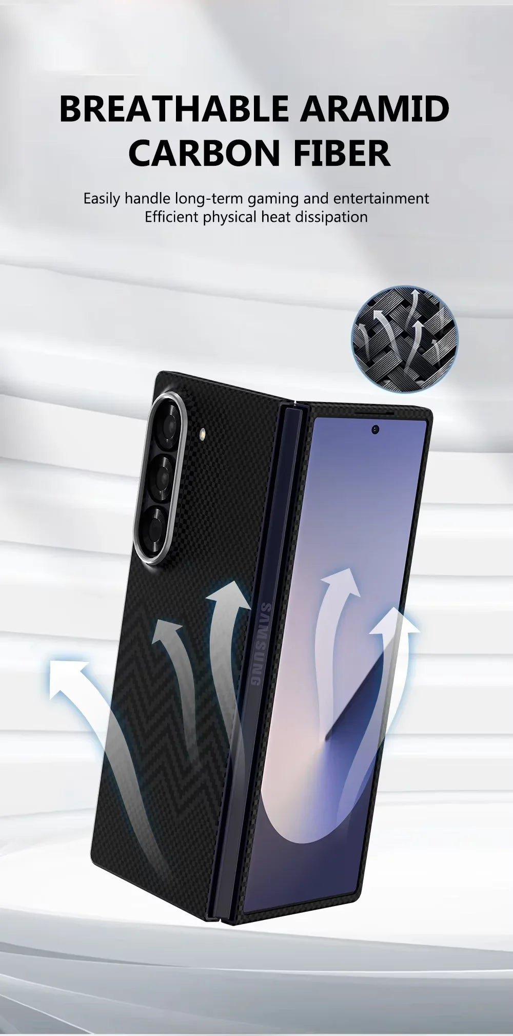 SLIVA Black M Wave 100% Original Carbon Case Sleek Protection | Carbon Fiber Strength | Precision Fit